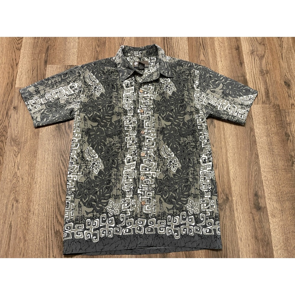 Extreme Gear Shirt, Boy's Size Medium, Green Black White, Button Up